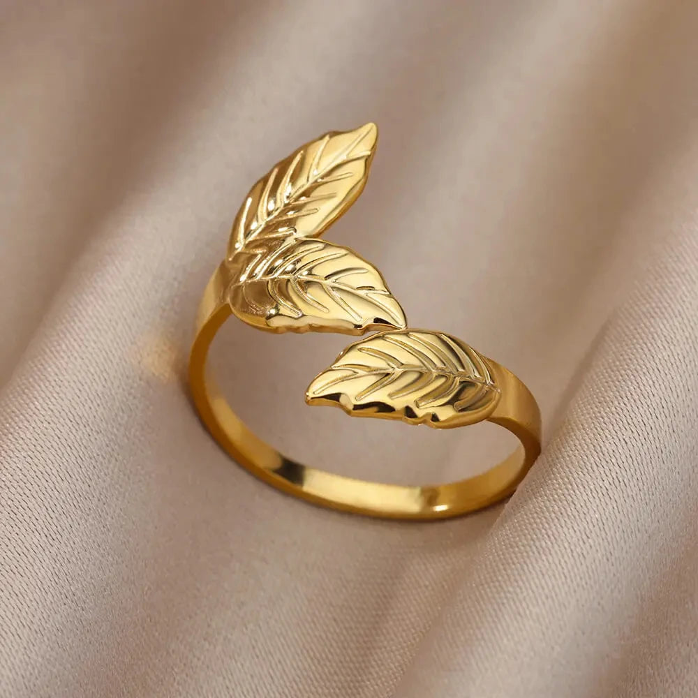 316L Stainless Steel Rings for Women Gold Color Never Fade Luxury Classic rings