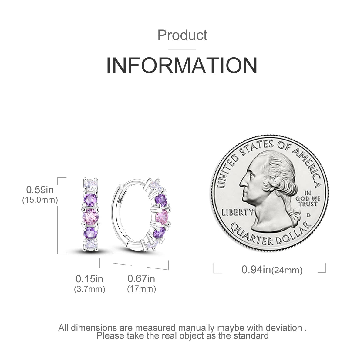 925 Silver Hoop Earrings For Woman