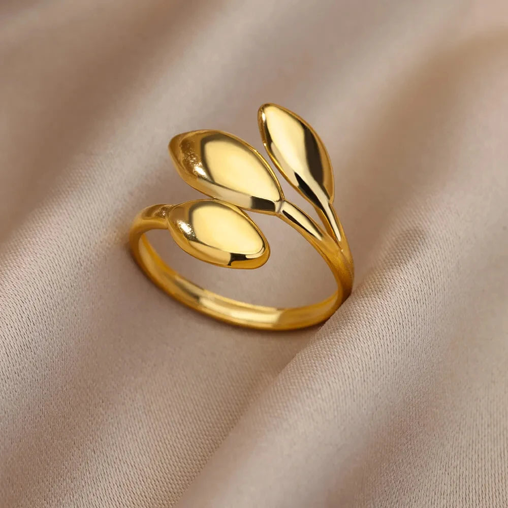 316L Stainless Steel Rings for Women Gold Color Never Fade Luxury Classic rings