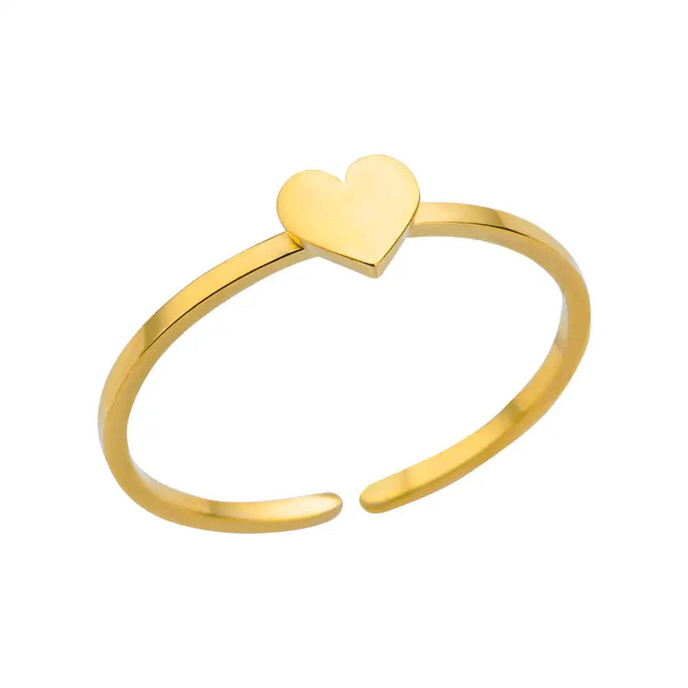 316L Stainless Steel Rings for Women Gold Color Never Fade Luxury Classic rings