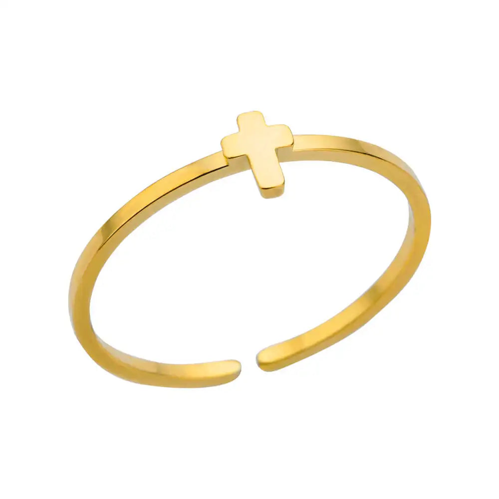 316L Stainless Steel Rings for Women Gold Color Never Fade Luxury Classic rings
