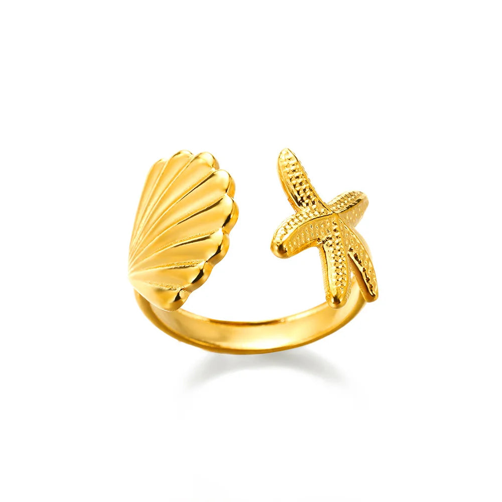 316L Stainless Steel Rings for Women Gold Color Never Fade Luxury Classic rings