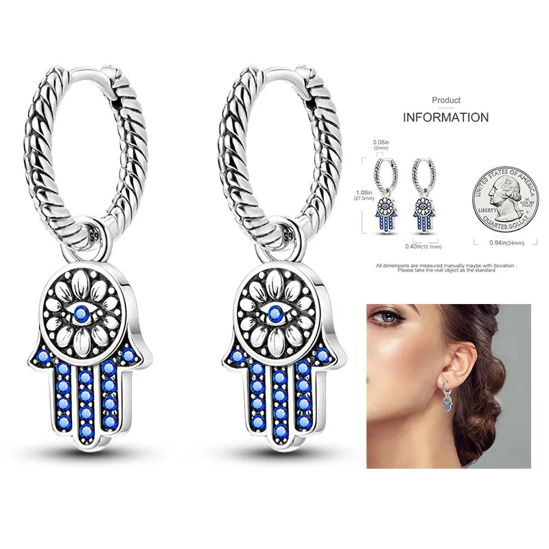 925 Silver Hoop Earrings For Woman