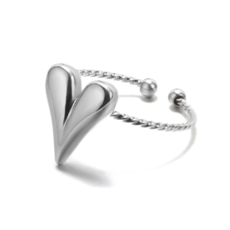 316L Stainless Steel Rings for Women Gold Color Never Fade Luxury Classic rings