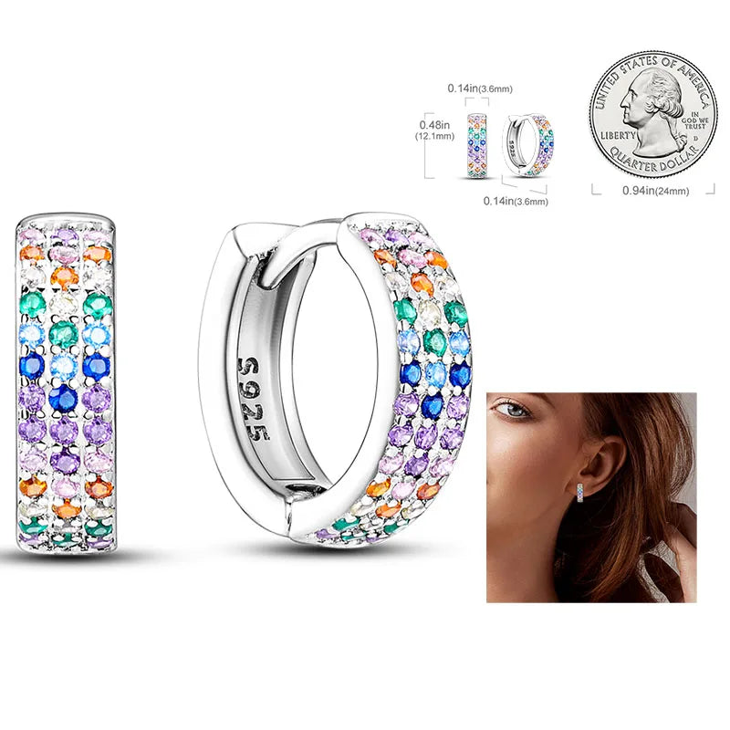 925 Silver Hoop Earrings For Woman