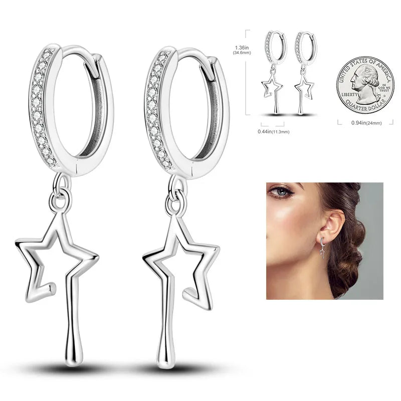925 Silver Hoop Earrings For Woman
