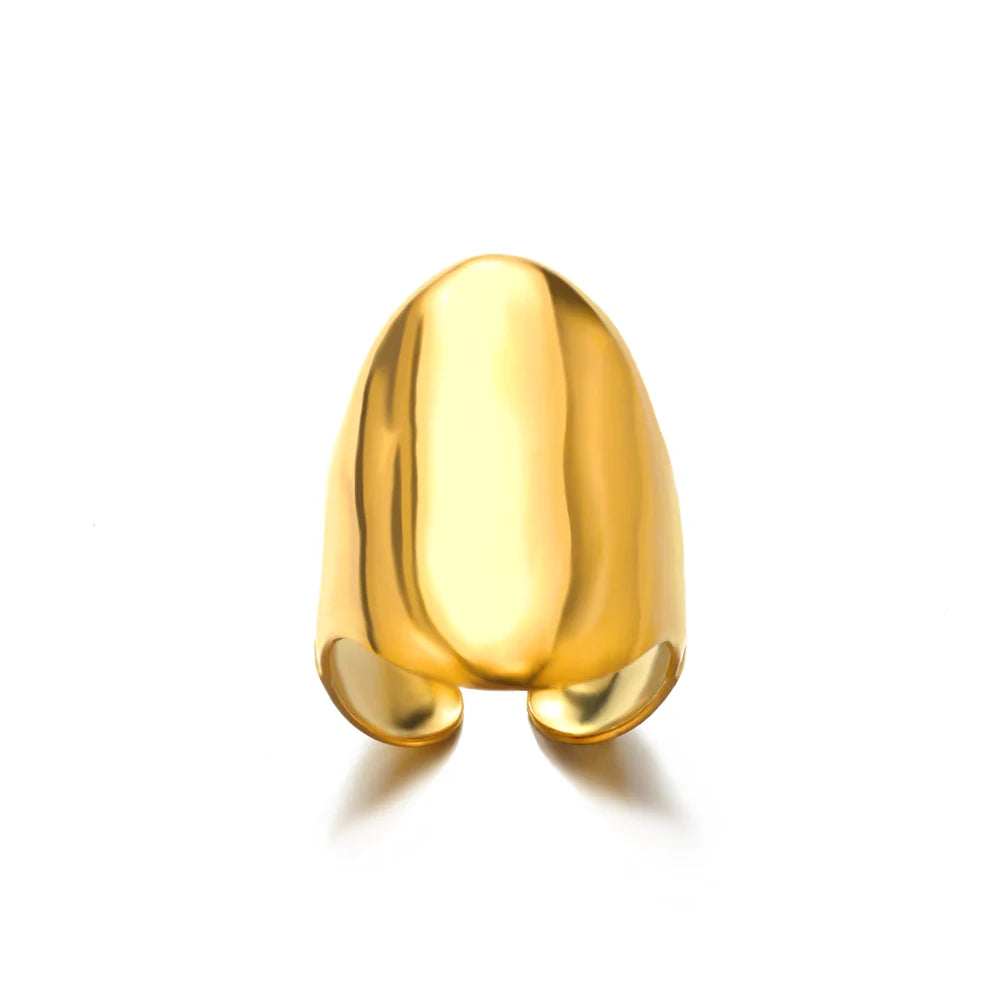 316L Stainless Steel Rings for Women Gold Color Never Fade Luxury Classic rings