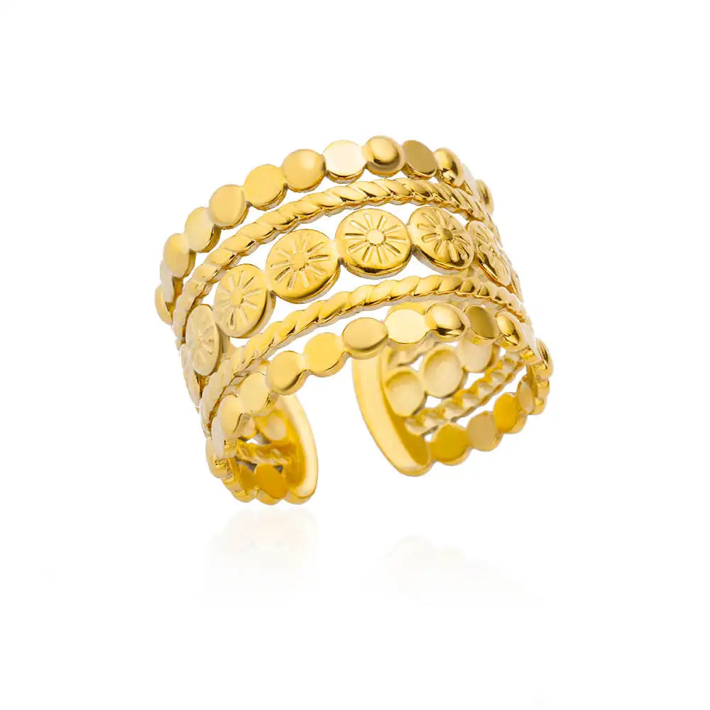 316L Stainless Steel Rings for Women Gold Color Never Fade Luxury Classic rings