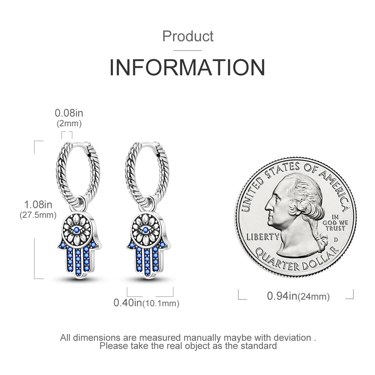 925 Silver Hoop Earrings For Woman