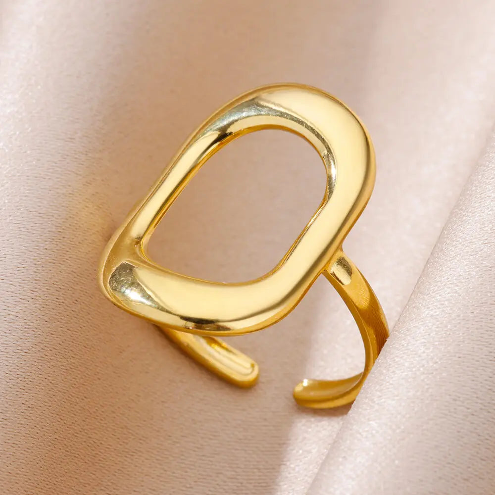 316L Stainless Steel Rings for Women Gold Color Never Fade Luxury Classic rings