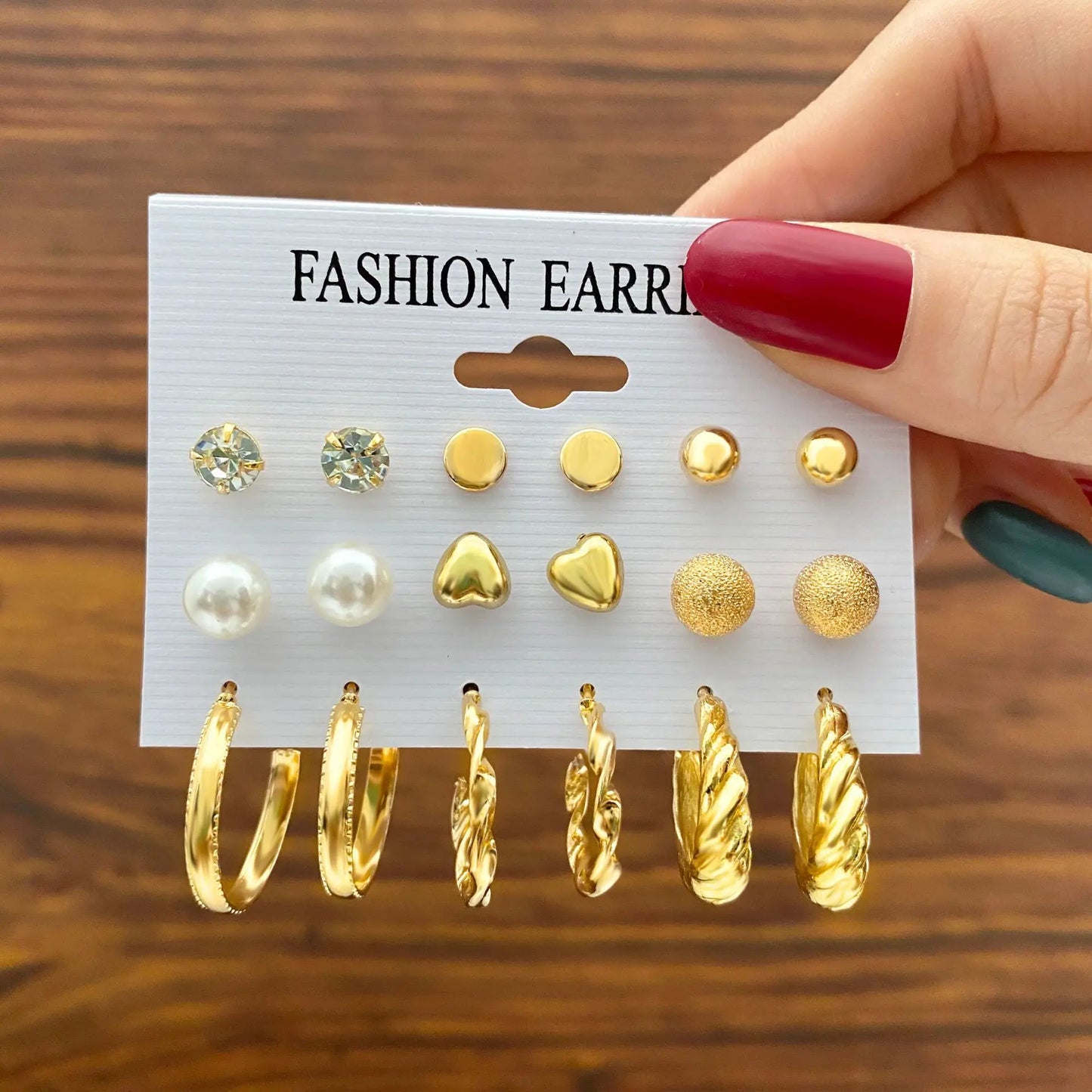 24 Pcs European and American Boho Big Circle Hoop Earring Set