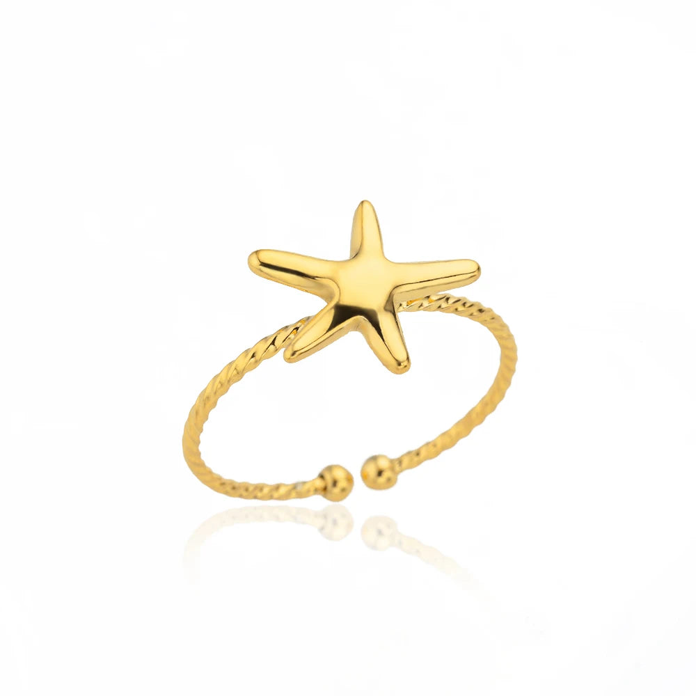 316L Stainless Steel Rings for Women Gold Color Never Fade Luxury Classic rings