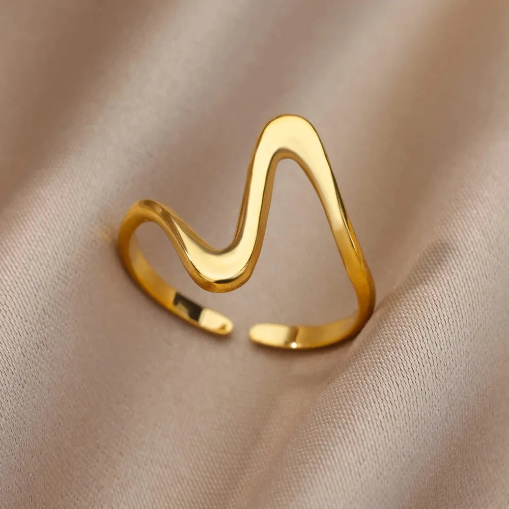 316L Stainless Steel Rings for Women Gold Color Never Fade Luxury Classic rings