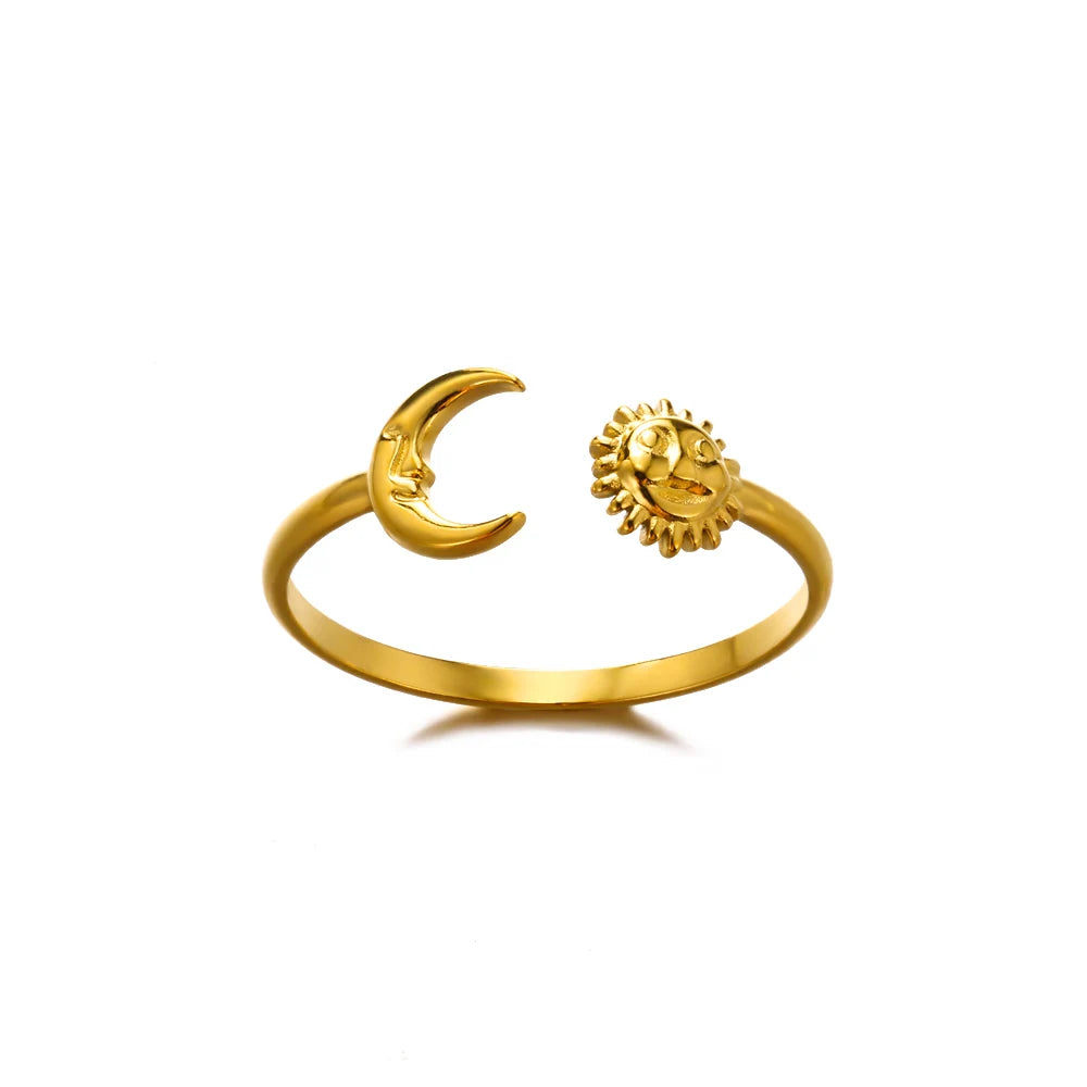 316L Stainless Steel Rings for Women Gold Color Never Fade Luxury Classic rings