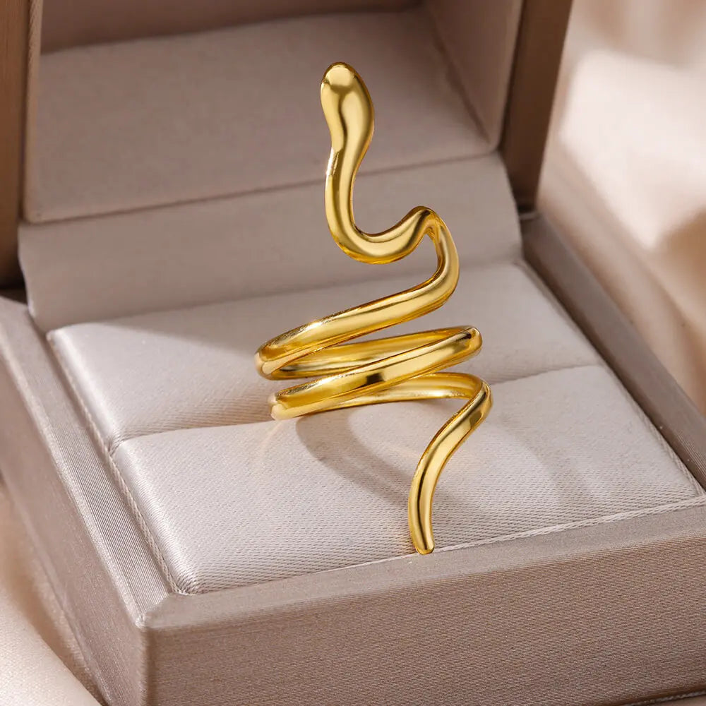 316L Stainless Steel Rings for Women Gold Color Never Fade Luxury Classic rings