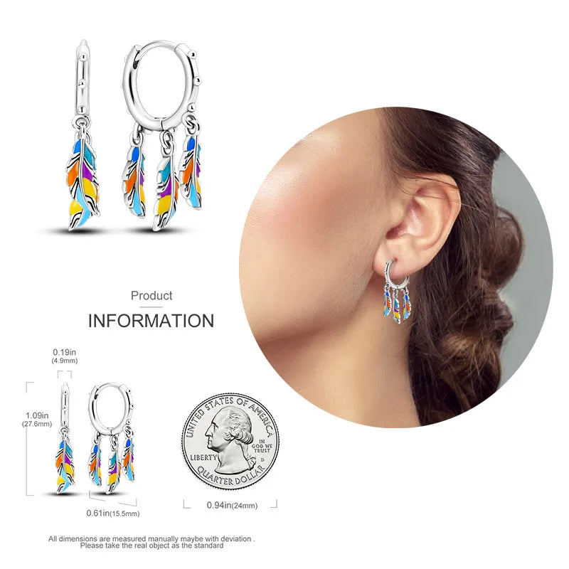 925 Silver Hoop Earrings For Woman