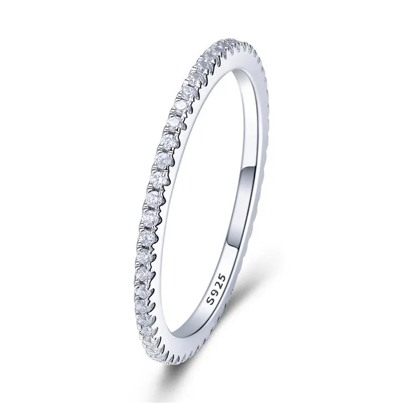 925 Sterling Silver Full pave ring