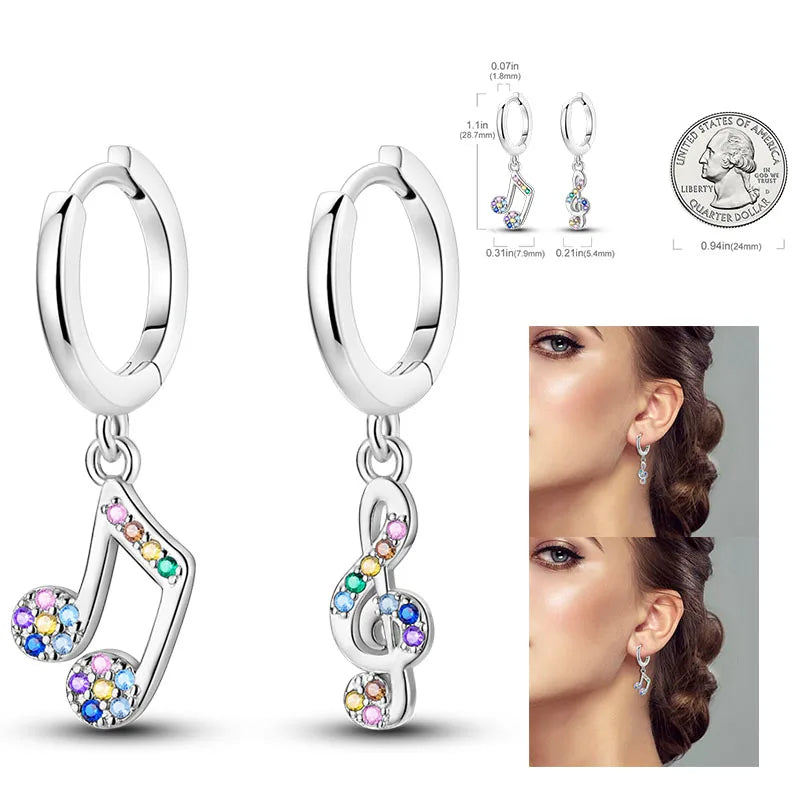 925 Silver Hoop Earrings  For Woman