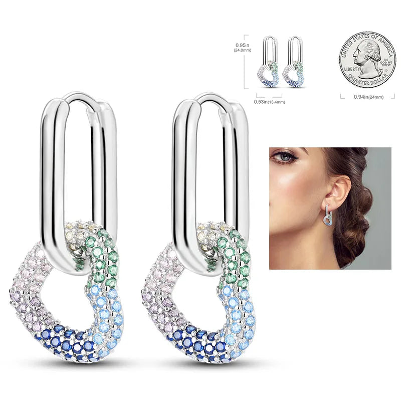 925 Silver Hoop Earrings  For Woman