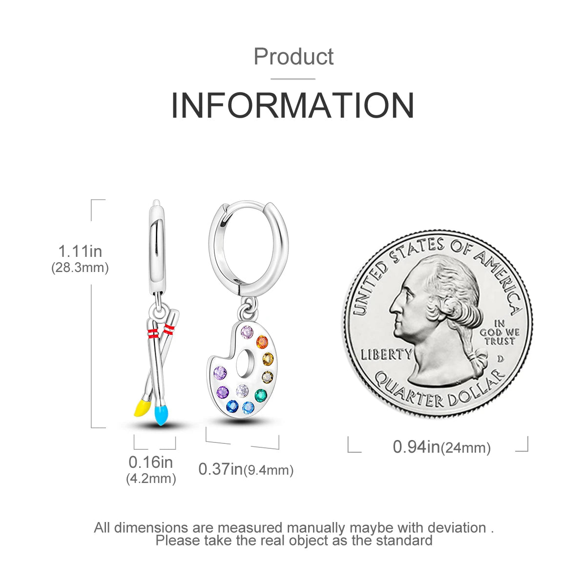 925 Silver Hoop Earrings  For Woman