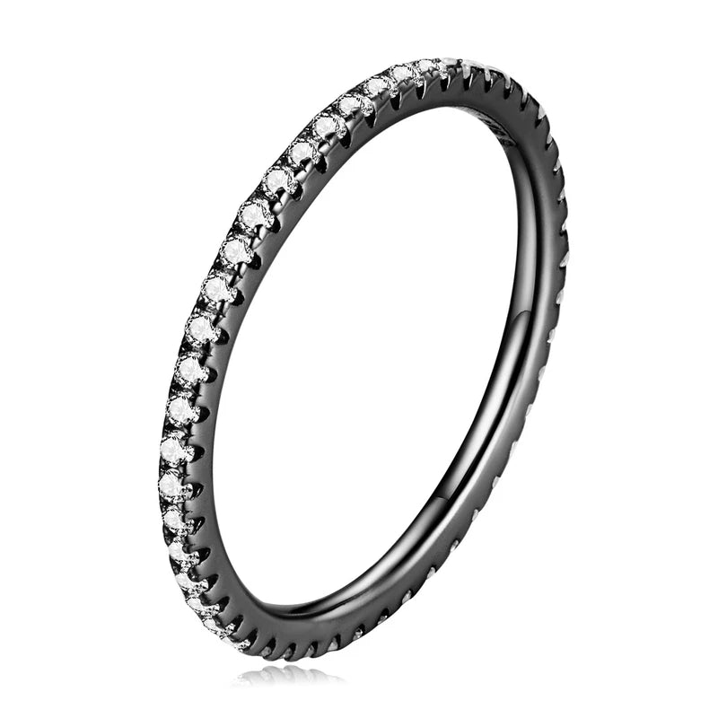 925 Sterling Silver Full pave ring