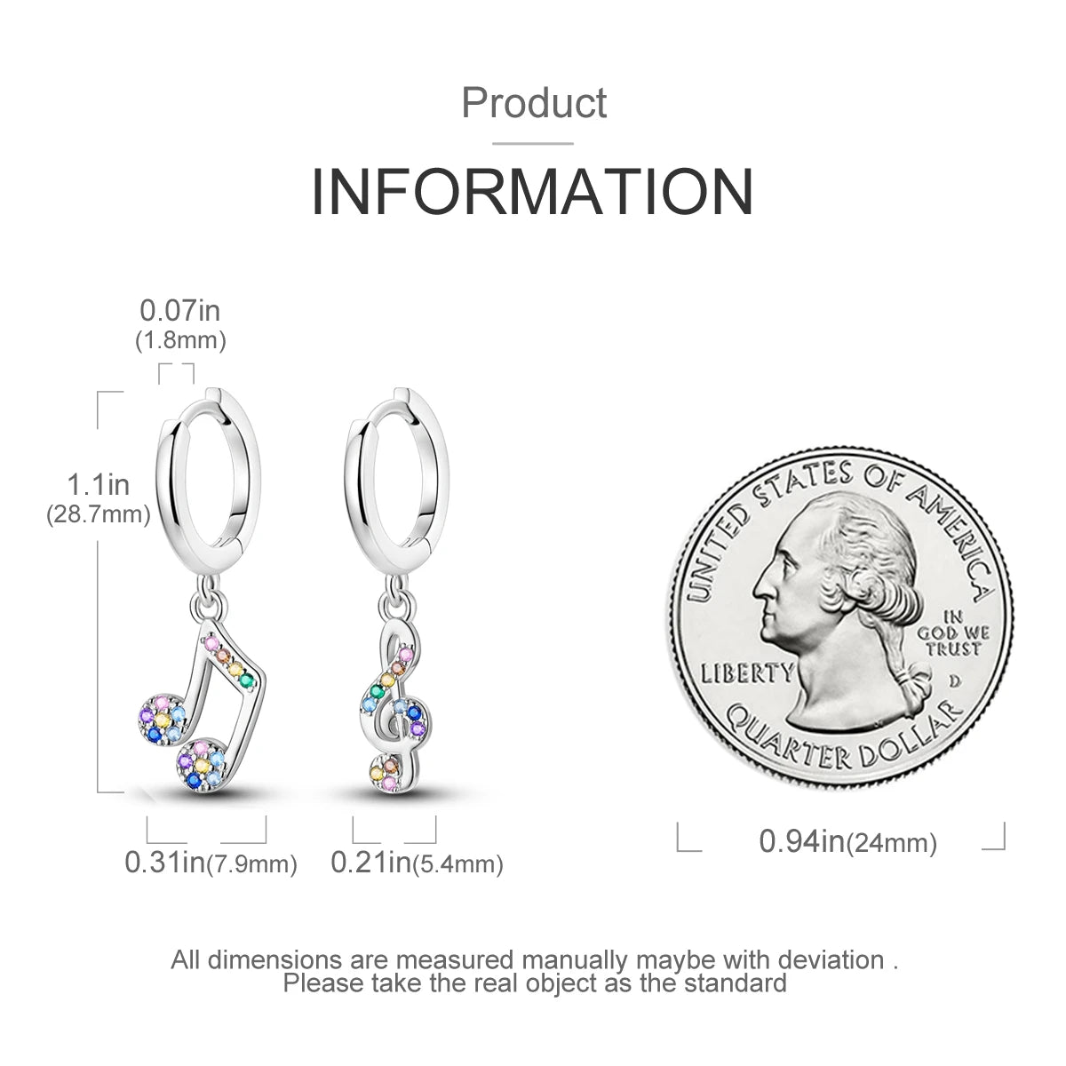 925 Silver Hoop Earrings  For Woman