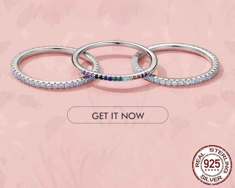 925 Sterling Silver Full pave ring