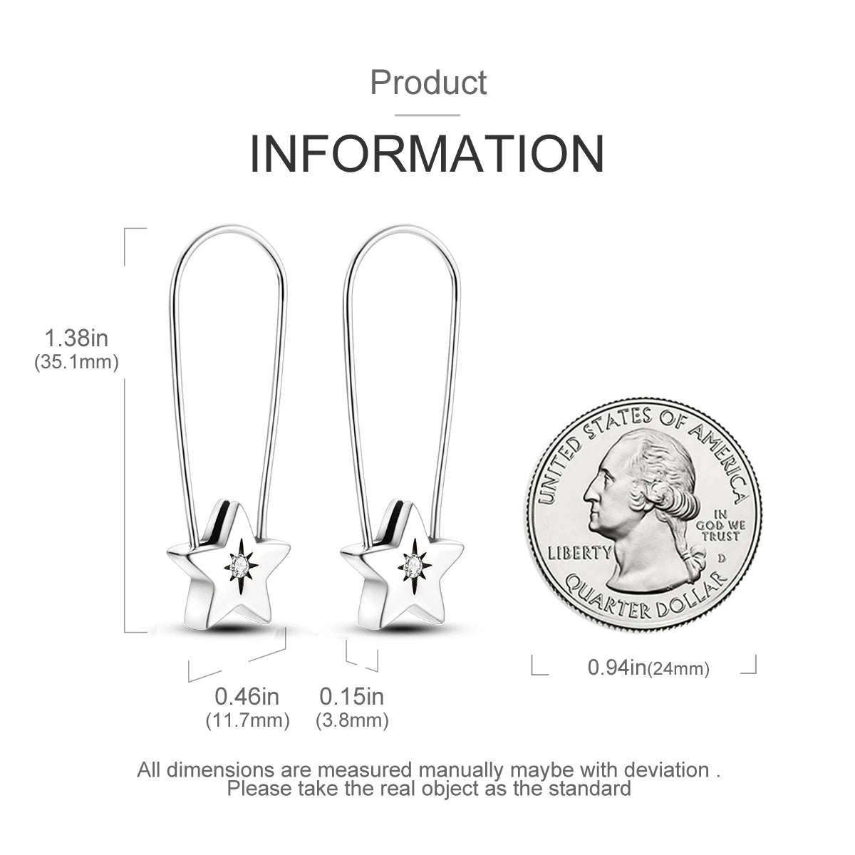 925 Silver Hoop Earrings  For Woman