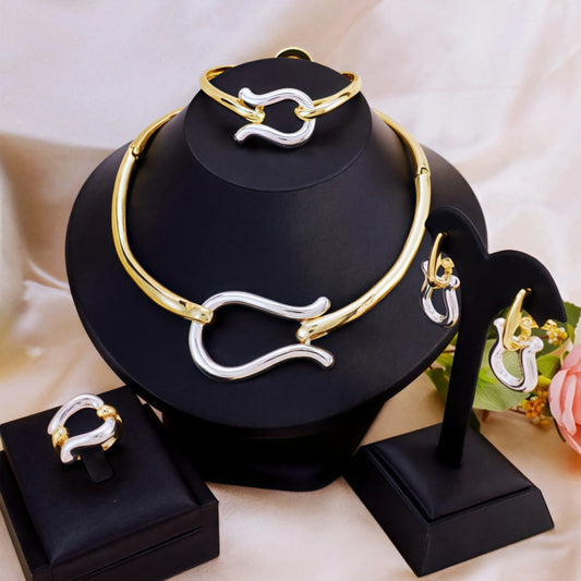 Fashion Jewelry Sets For Women Gold Color Choker