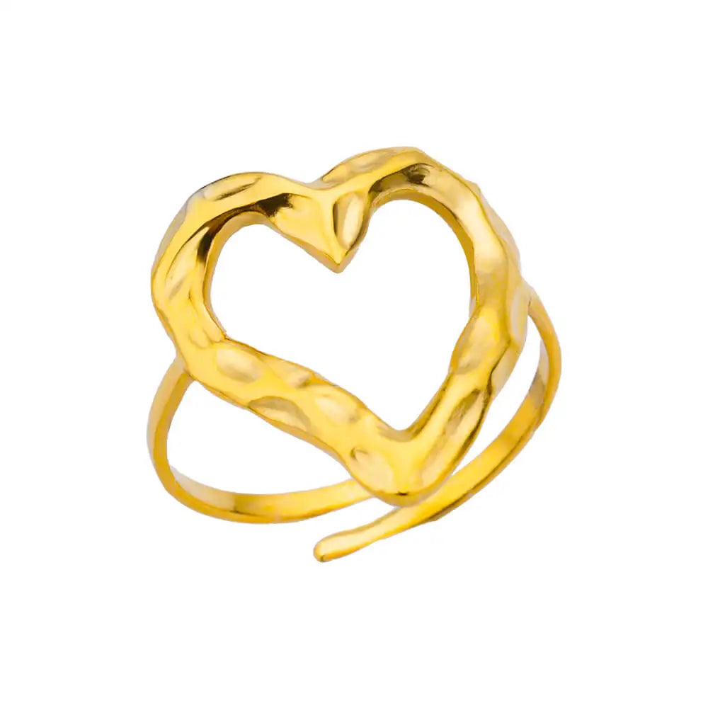 316L Stainless Steel Rings for Women Gold Color Never Fade Luxury Classic rings
