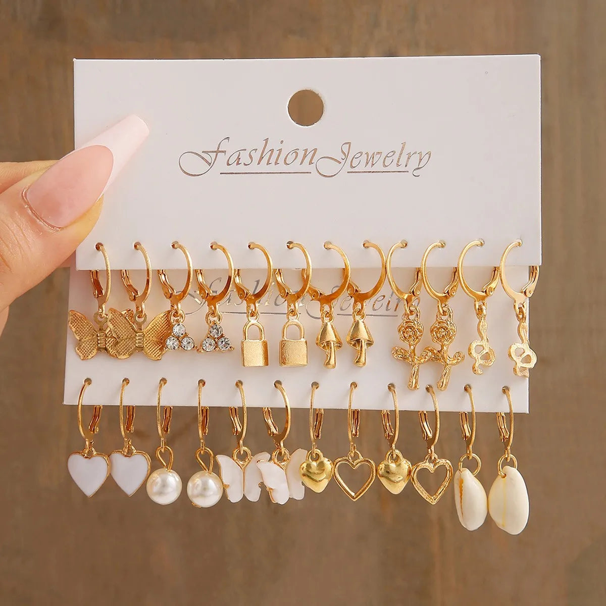 24 Pcs European and American Boho Big Circle Hoop Earring Set