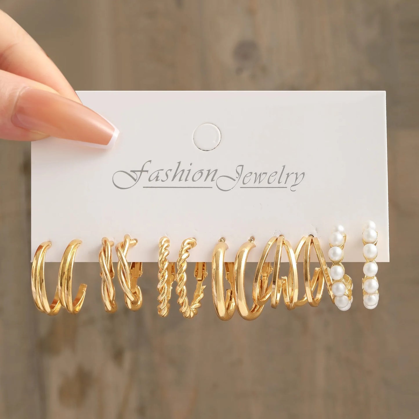 24 Pcs European and American Boho Big Circle Hoop Earring Set