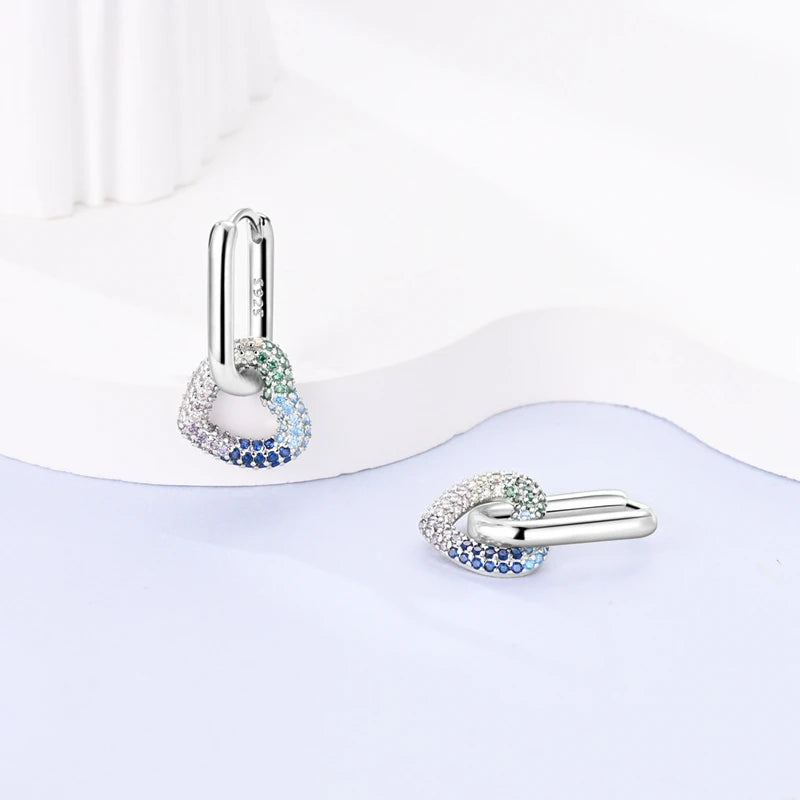 925 Silver Hoop Earrings  For Woman