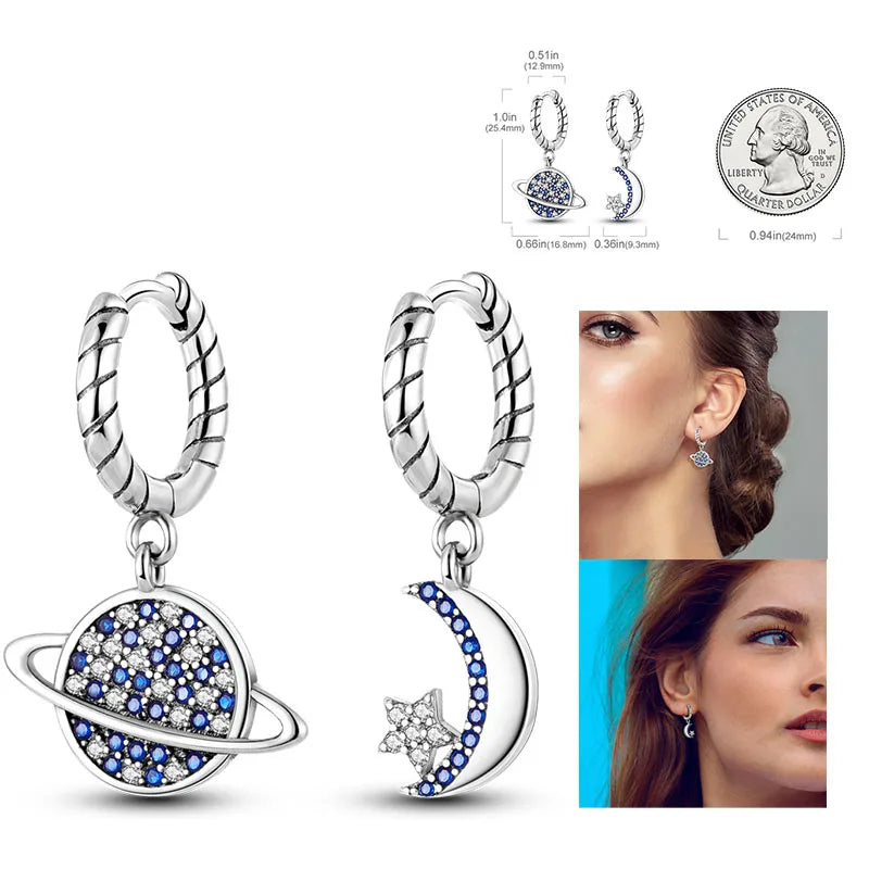 925 Silver Hoop Earrings  For Woman