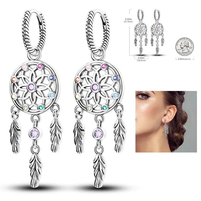 925 Silver Hoop Earrings  For Woman