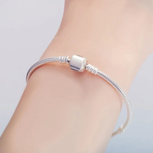 Handmade Original Fine Jewelry Silver Color Charm Bracelet