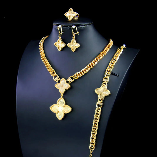 Italian Jewelry Set 21k Gold Plated