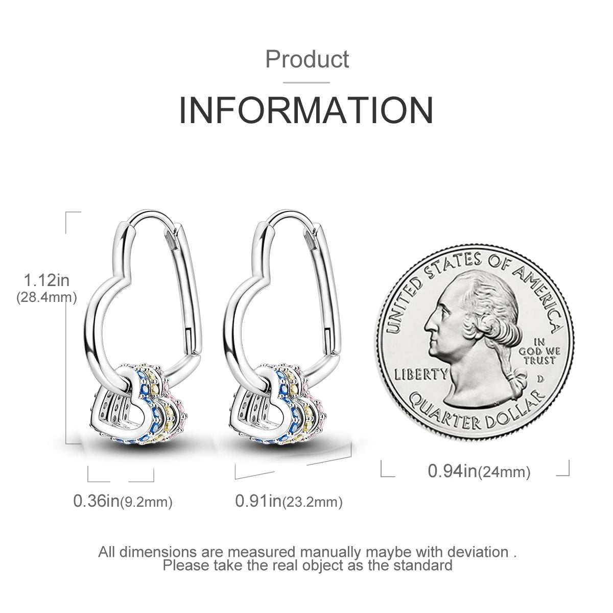 925 Silver Hoop Earrings  For Woman