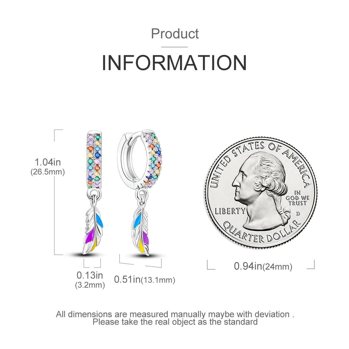 925 Silver Hoop Earrings  For Woman