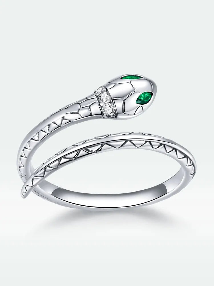 925 Sterling Silver Original Snake Open Ring