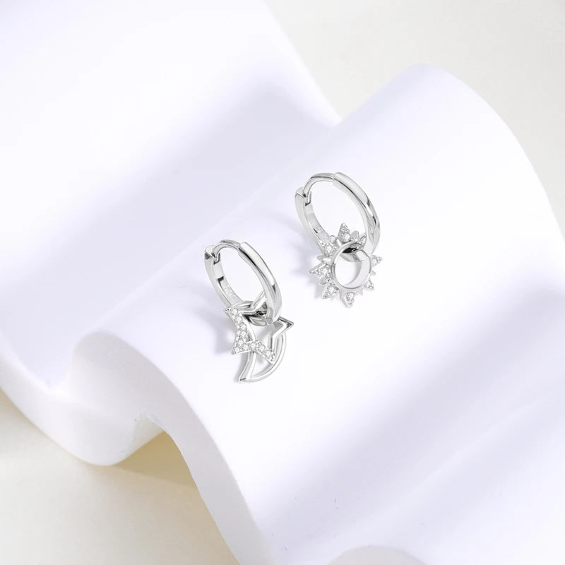 925 Silver Hoop Earrings  For Woman