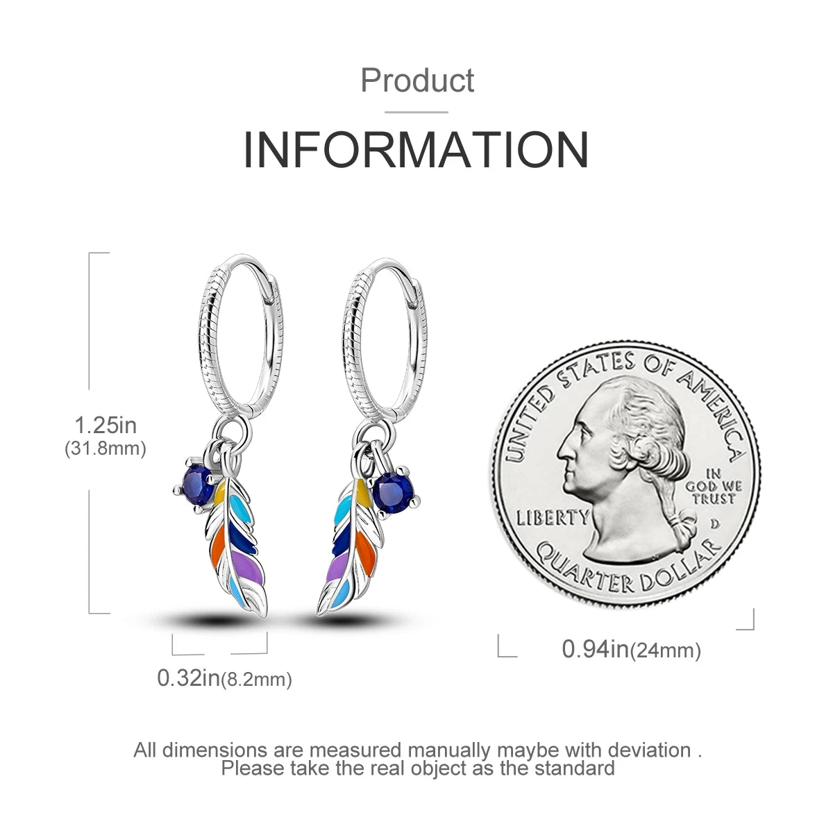 925 Silver Hoop Earrings  For Woman