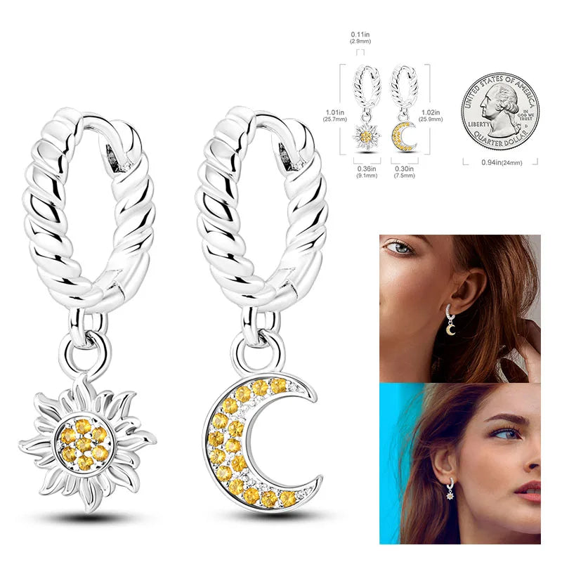 925 Silver Hoop Earrings  For Woman