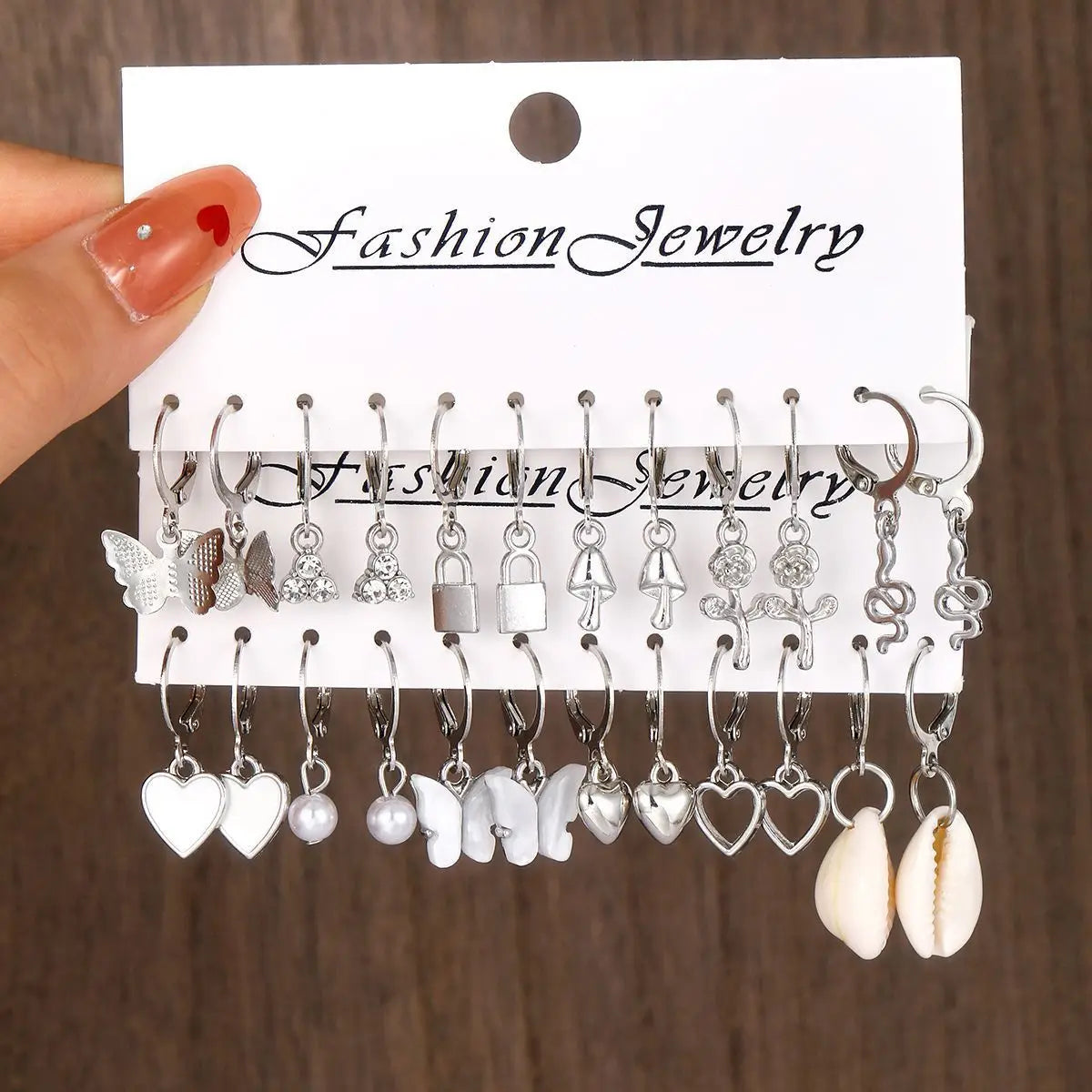 24 Pcs European and American Boho Big Circle Hoop Earring Set